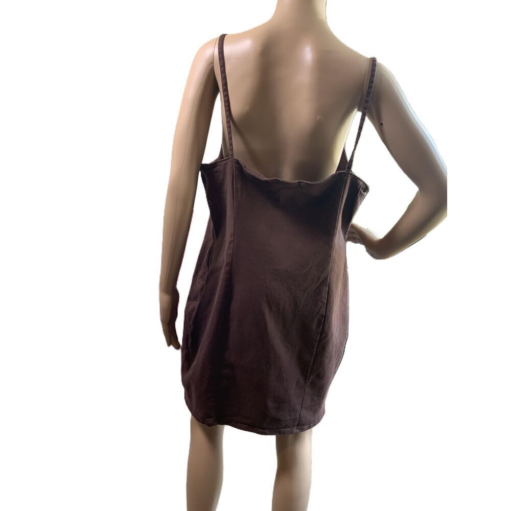Divided Chocolate Brown Midi Dress - Picture 6 of 13